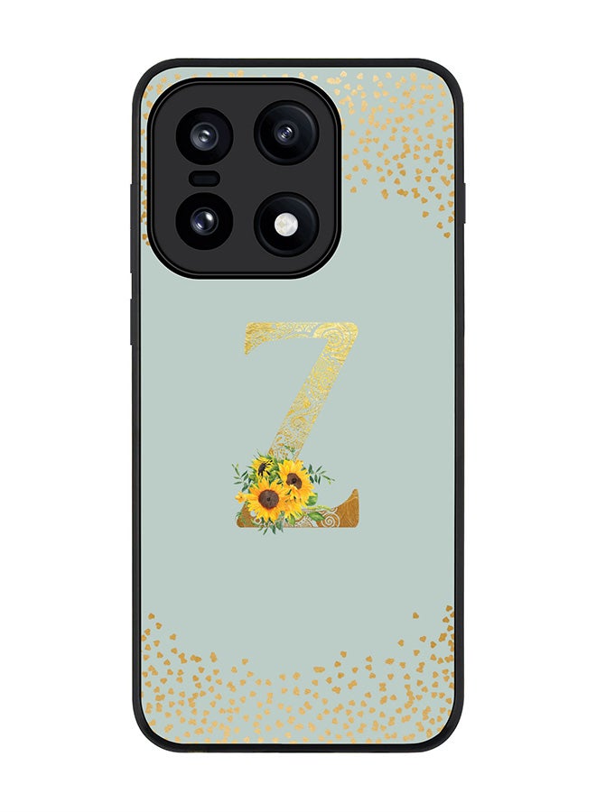 Stylizedd For OnePlus 15 Case,Slim fit Camera Protection, Shockproof Thin Phone cover  - Custom Floral Monogram - Z  (Light Grey ) - Image 1